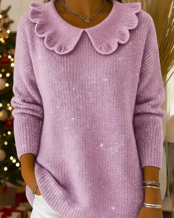 Pullover Revers Ribbet Skimmer Figursyet