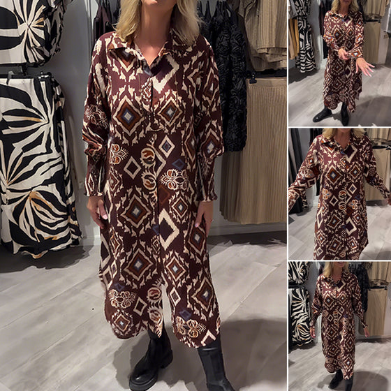 Kjole Med Skjorte I Diamantmønster