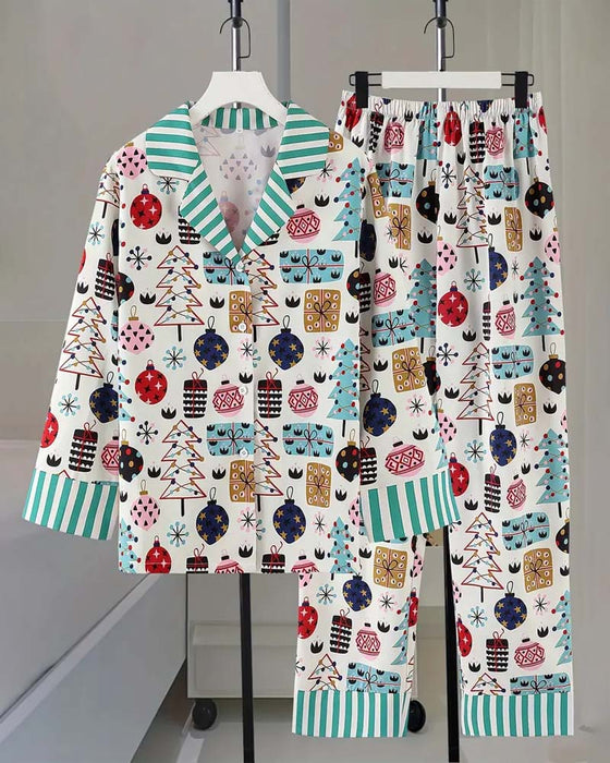 To-delt loungewear sæt med print