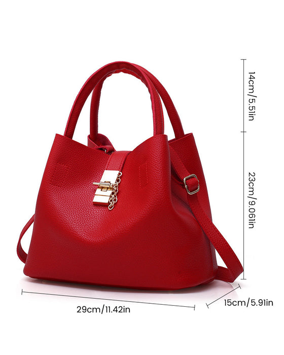 Stilfuld skuldertaske eller bucket bag