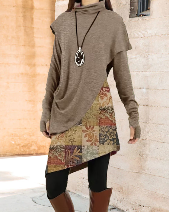 Retro Kjole i patchwork design