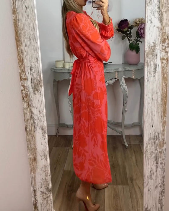 Sommerkjole med V-udskæring