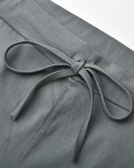 Cargobukser med elastik i taljen