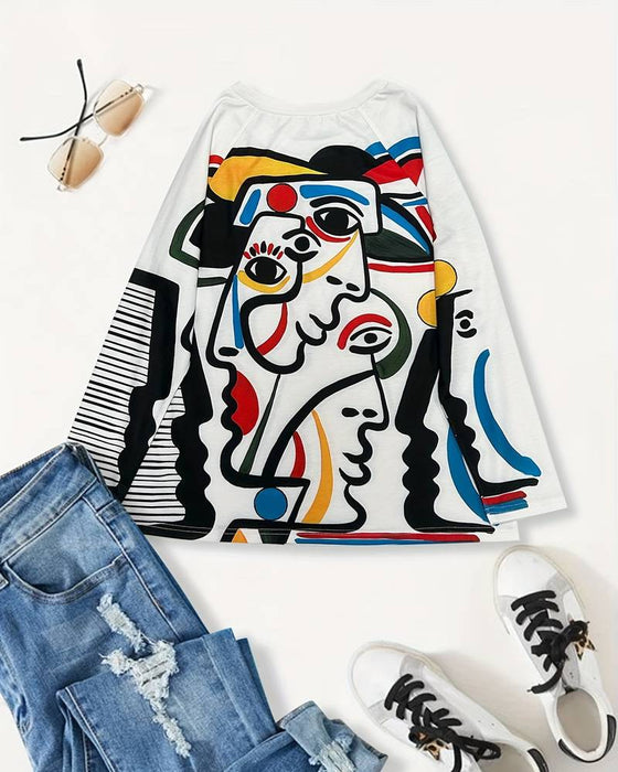 Abstrakt printet top