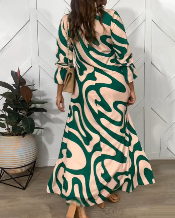 Abstraktmønstret maxikjole