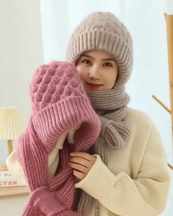 Vindtæt huetørklæde med integreret ørebeskyttelse