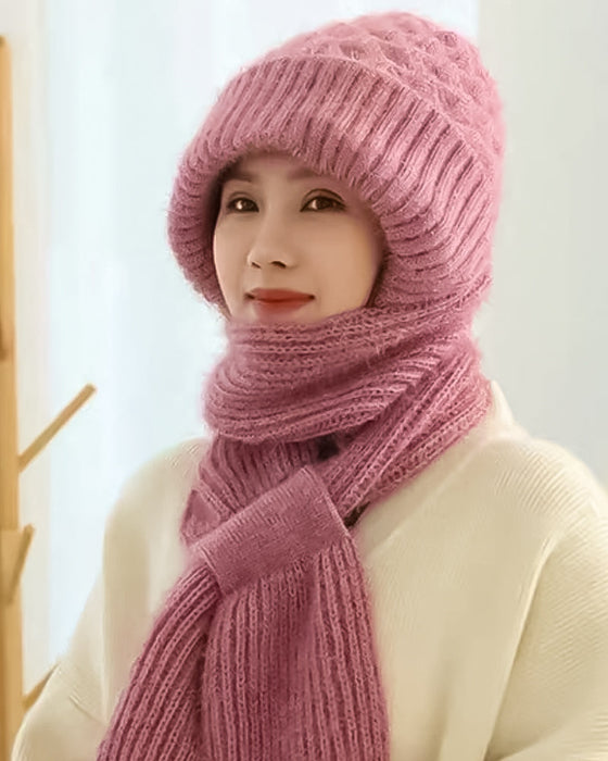 Vindtæt huetørklæde med integreret ørebeskyttelse