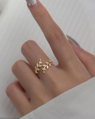 Dameringe Fashion Outdoor Leaf Ring