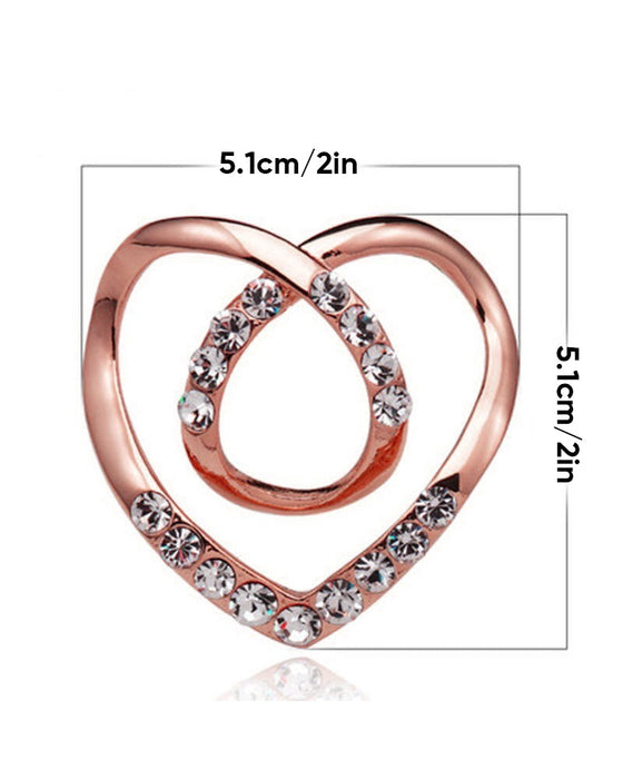 Hjerteformet tørklæde smykkespænde