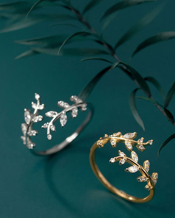 Dameringe Fashion Outdoor Leaf Ring