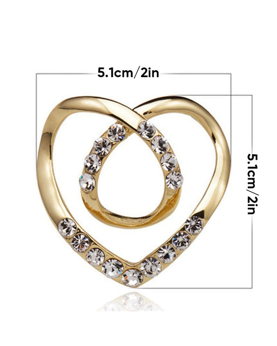 Hjerteformet tørklæde smykkespænde