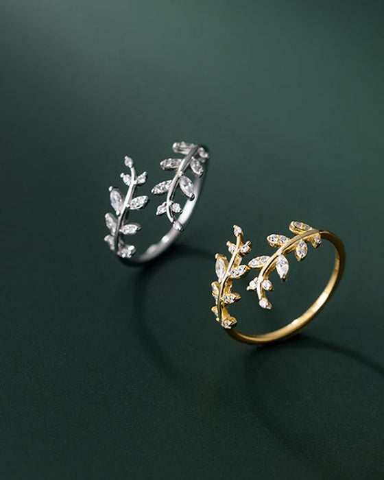 Dameringe Fashion Outdoor Leaf Ring
