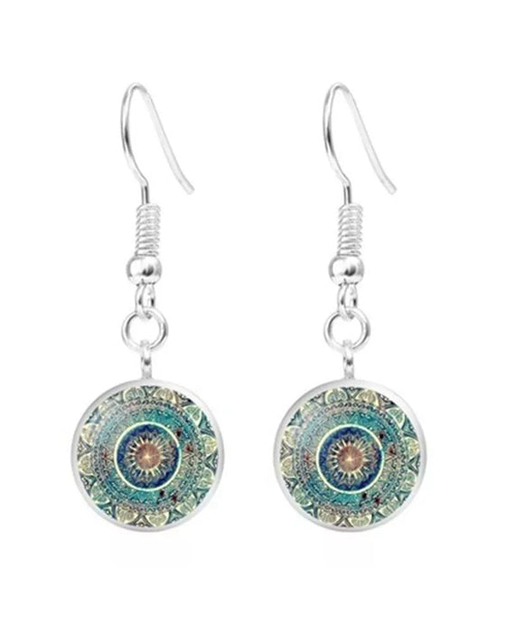 Mandala blomst ædelstenshalskædesæt