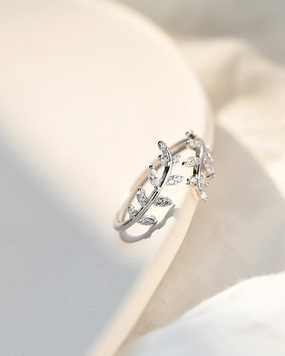 Dameringe Fashion Outdoor Leaf Ring