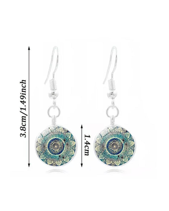 Mandala blomst ædelstenshalskædesæt