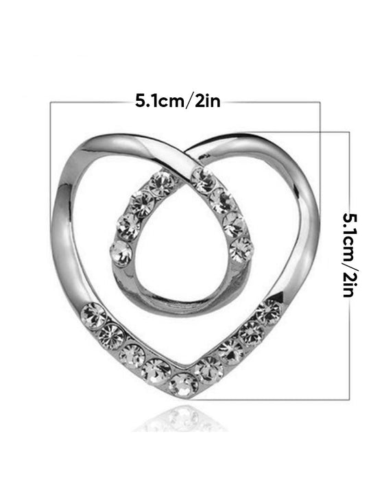 Hjerteformet tørklæde smykkespænde