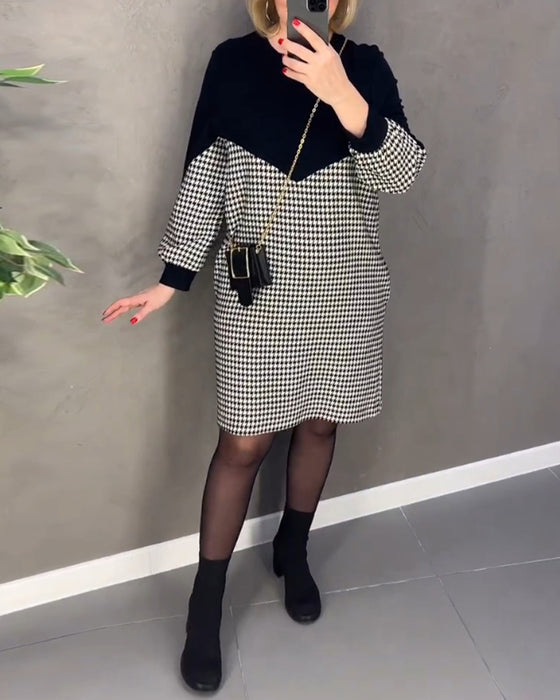 Smart halvvejs ternet kjole