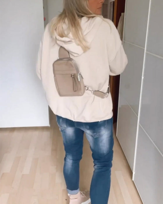 Løse hættetrøjer med ankerprint