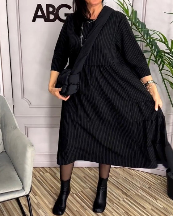 Enkel rundhalset kjole