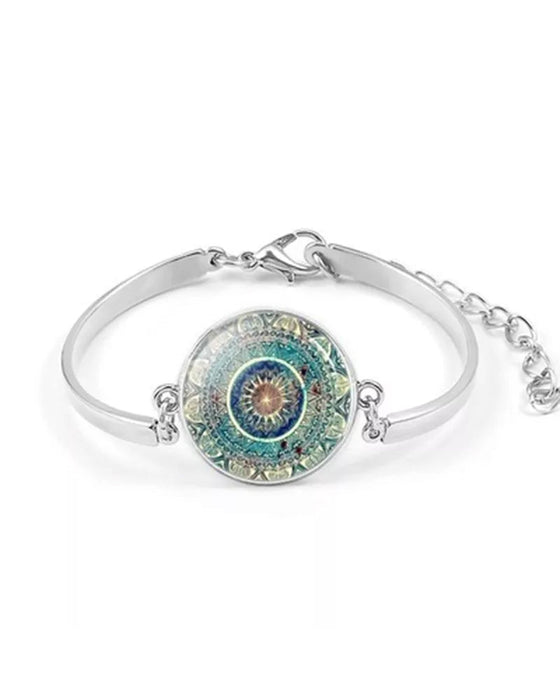 Mandala blomst ædelstenshalskædesæt