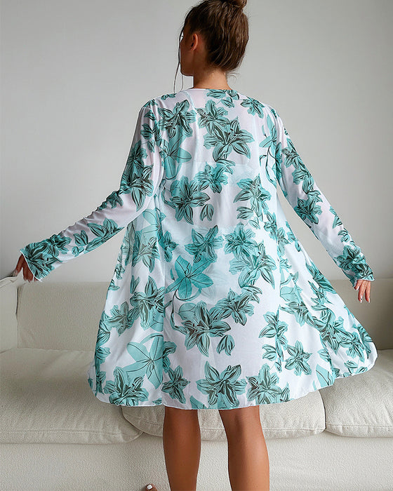 Tredelt bikinisæt med stilfuldt print