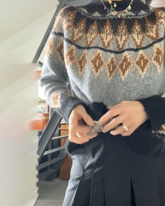 Polarsweater med rund hals