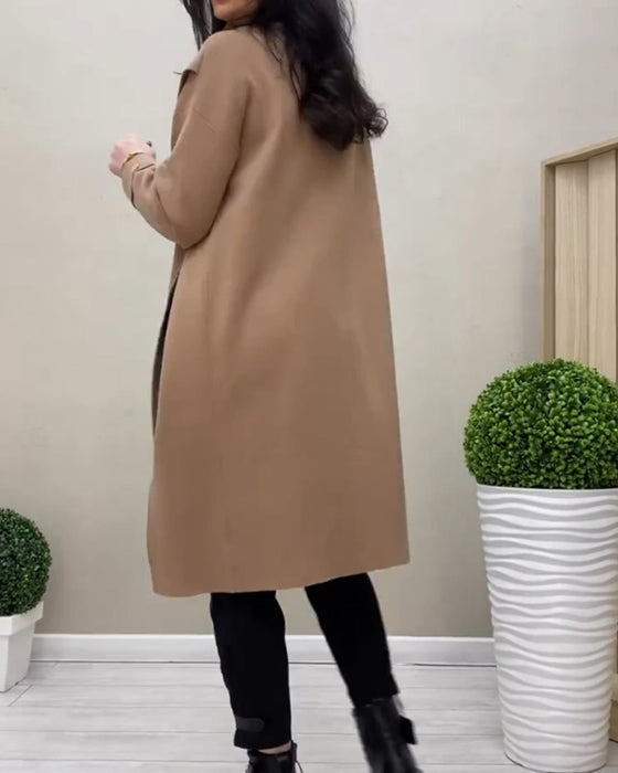 Sweaterkjole med rullekrave og sidesnit