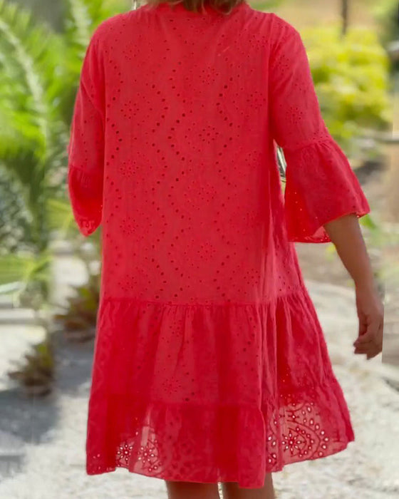 Løs kjole med udhulning