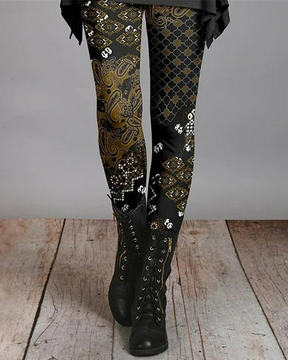 Leggings i etnisk retrostil