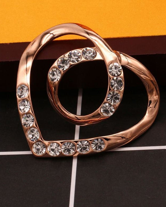 Hjerteformet tørklæde smykkespænde