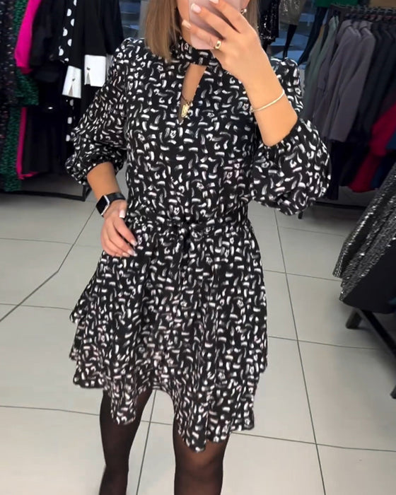 Elegantmønstret festkjole