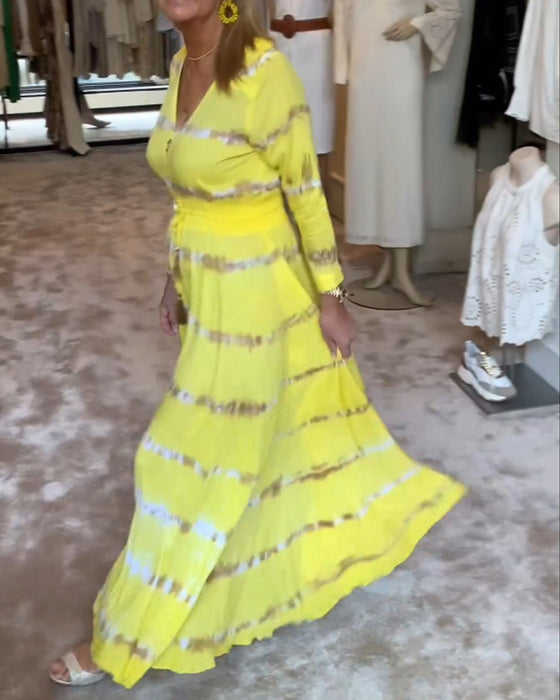 Kvinders elegante lange pendlerkjole