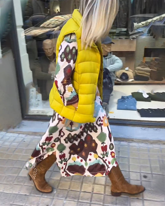 Premium elegant langærmet kjole