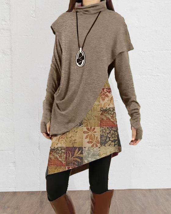 Retro Kjole i patchwork design