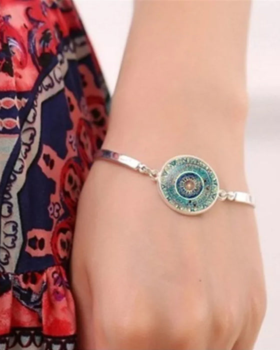 Mandala blomst ædelstenshalskædesæt