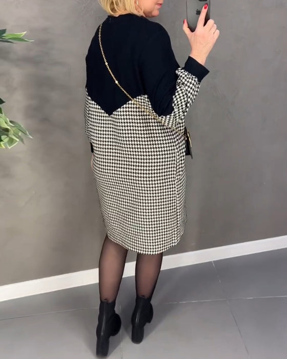 Smart halvvejs ternet kjole