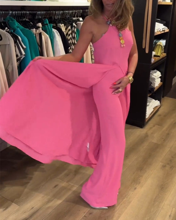 To-delt sæt | Top med åben ryg og bukser