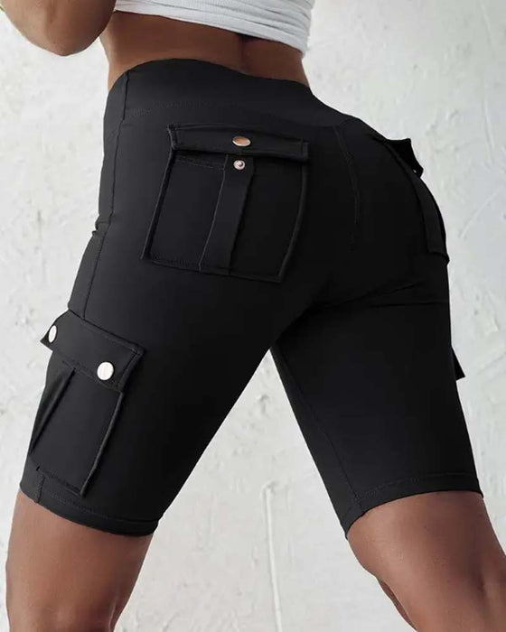Højtaljede shorts med lommer