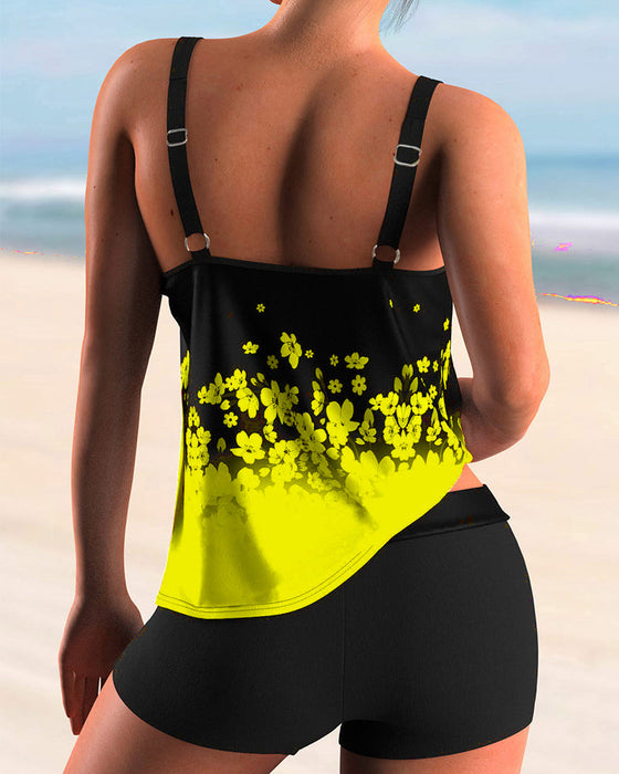Blomsterprint Tankini sæt
