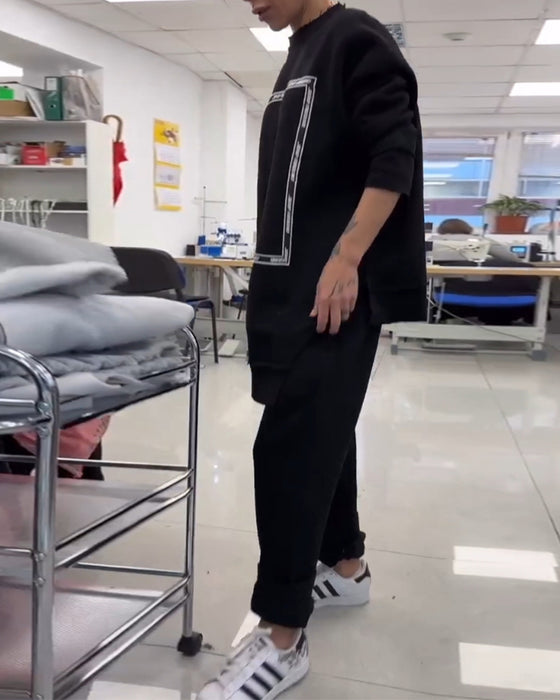 Afslappet og stilfuldt 2-delt sæt | Sweatshirt og joggingbukser