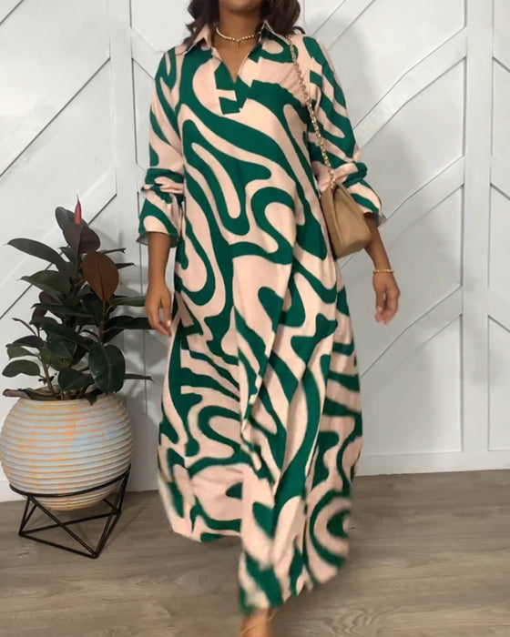 Abstraktmønstret maxikjole