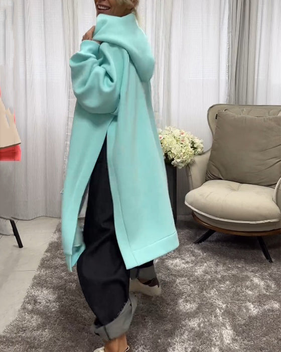 Løse hættetrøjer med slids og langærmet