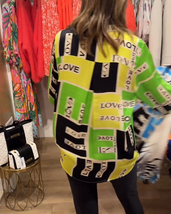 V-halset top med skrift