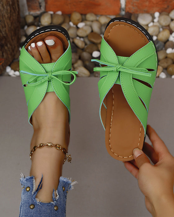 Peep toe sandaler med kilehæl