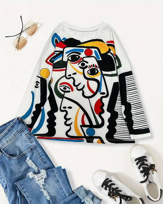 Abstrakt printet top