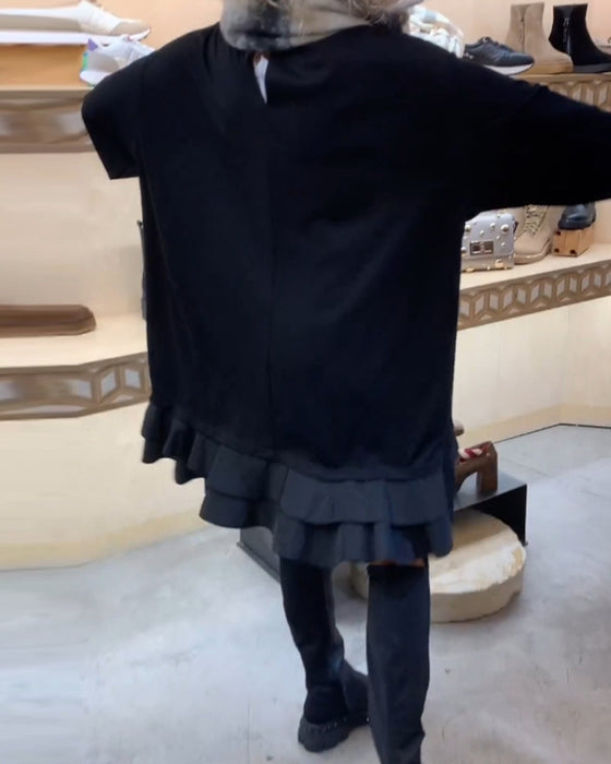 Kjole med elegant silhuet og lange ærmer