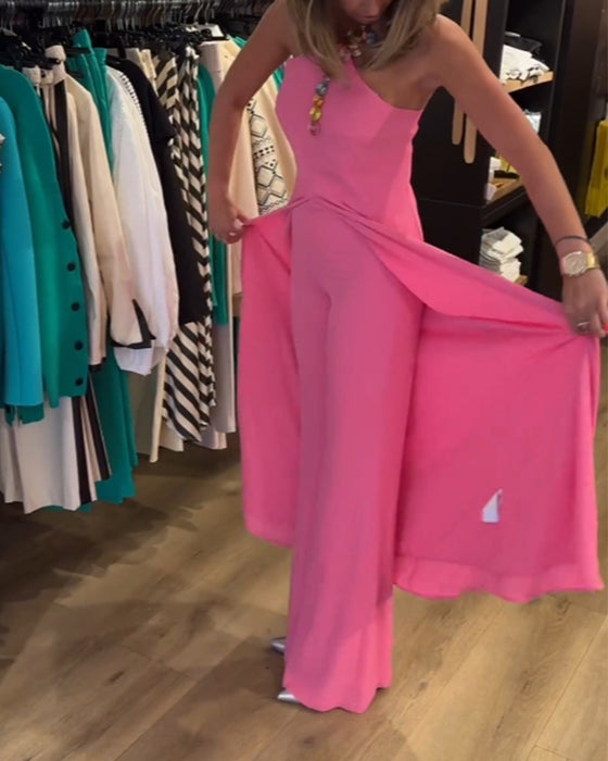 To-delt sæt | Top med åben ryg og bukser