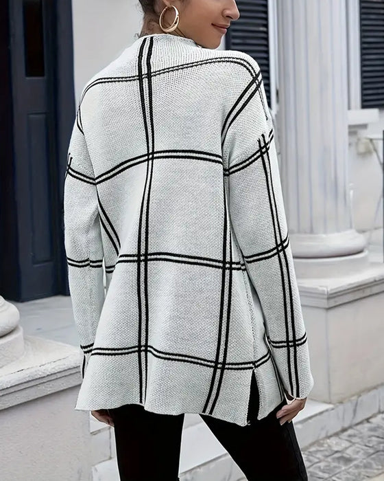 Ternet sweater med ståkrave