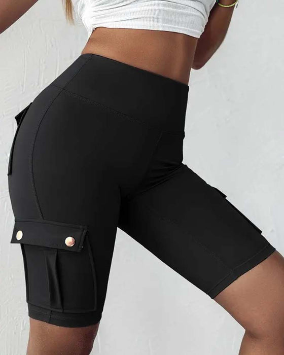 Højtaljede shorts med lommer