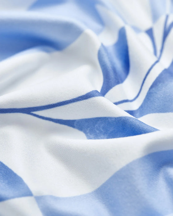 Kortærmet sommerkjole med bladprint